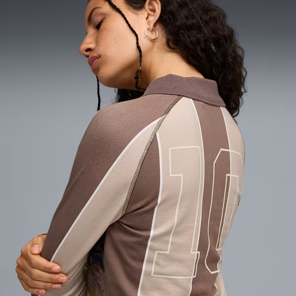 PUMA x KidSuper Women's Long Sleeve Jersey - Flat Bronze-AOP