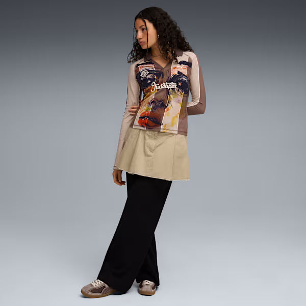 PUMA x KidSuper Women's Long Sleeve Jersey - Flat Bronze-AOP