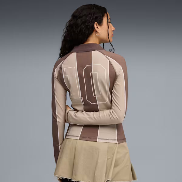 PUMA x KidSuper Women's Long Sleeve Jersey - Flat Bronze-AOP