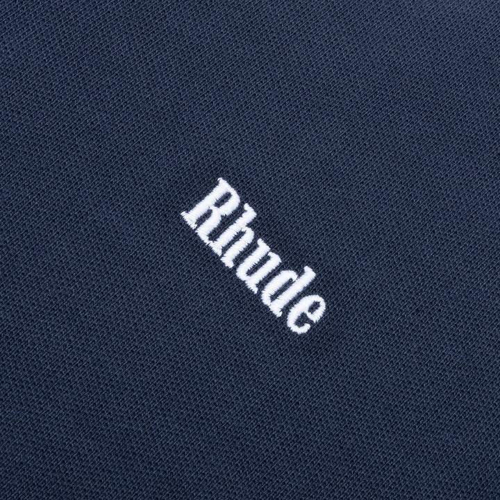 Rhude Pique Polo - Dark Navy / White