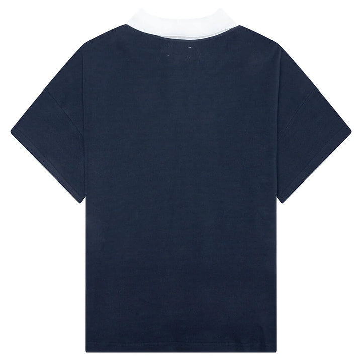 Rhude Pique Polo - Dark Navy / White
