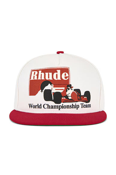 Rhude Trophy Racing Hat - White / Red