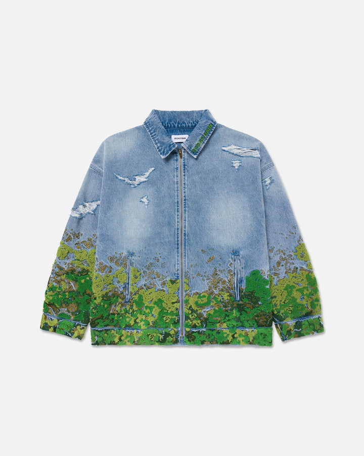 Ryoko Rain Moss Denim Work Jacket