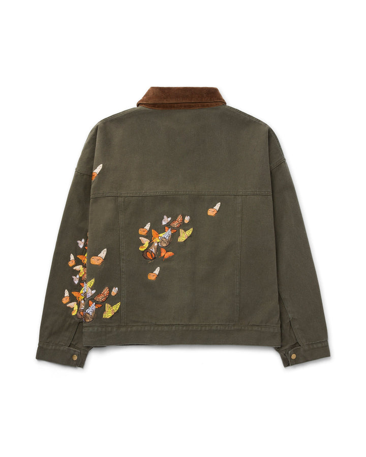 Ryoko Rain Butterfly Work Jacket - Green