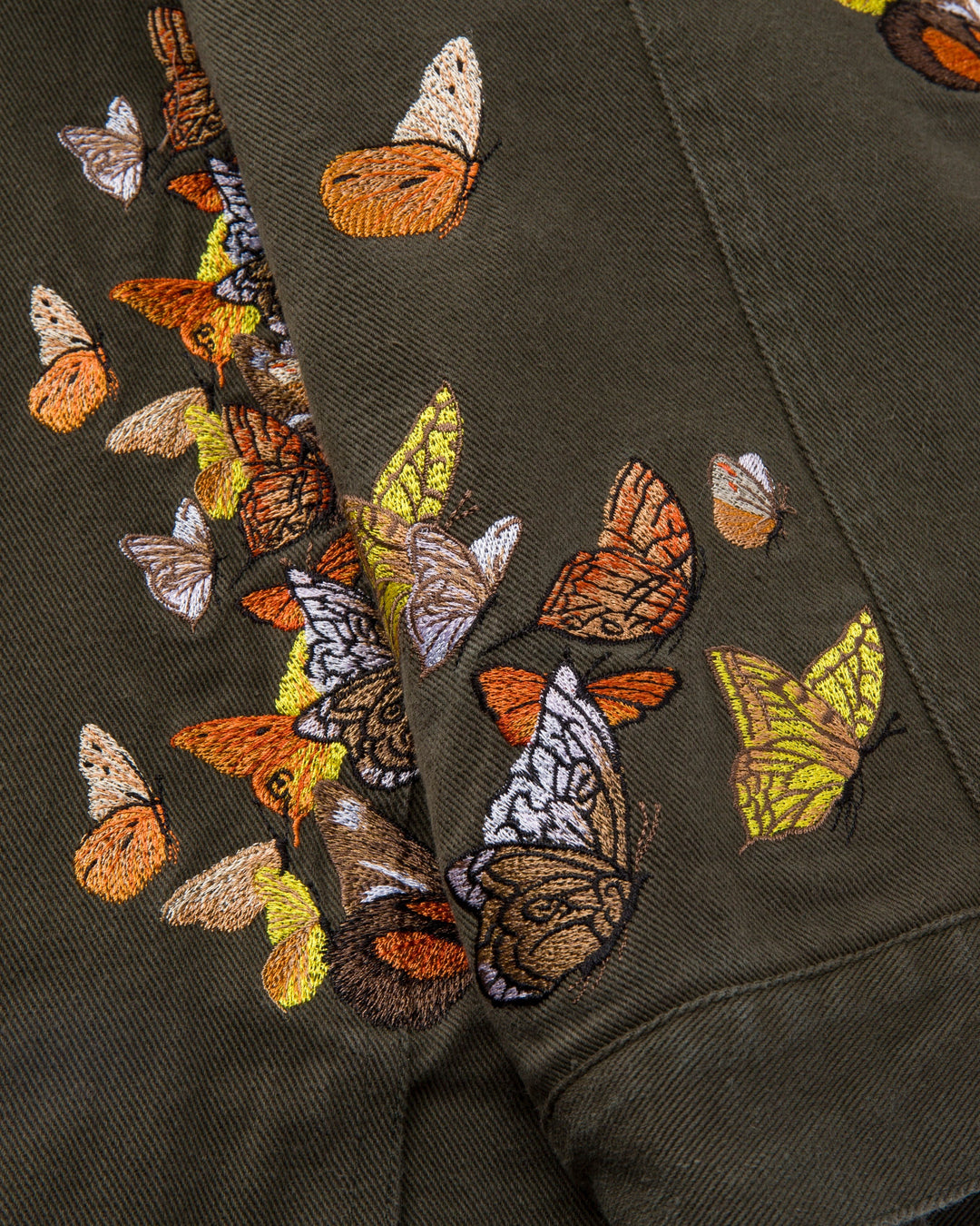 Ryoko Rain Butterfly Work Jacket - Green