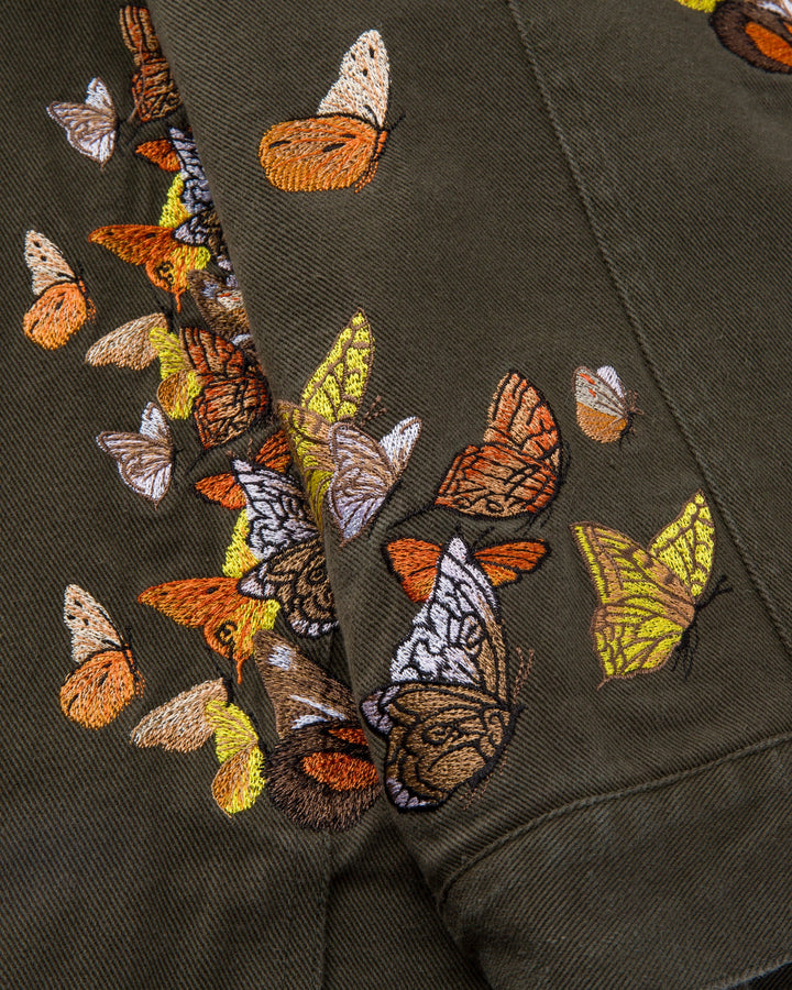 Ryoko Rain Butterfly Work Jacket - Green