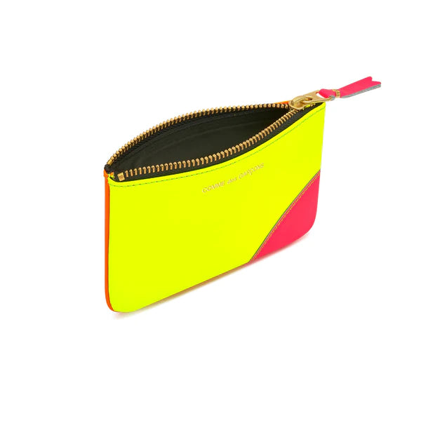 Comme Des Garcons Wallet Super Fluo Wallet - Yellow/Light Orange