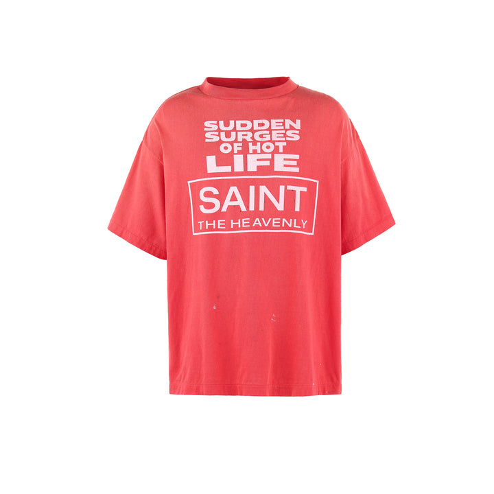 Saint Micheal Erupting Tee - Pink Red