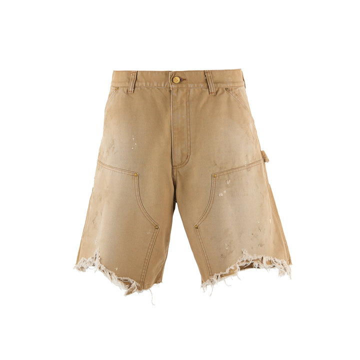 Saint Micheal Double Knee Shorts - Beige