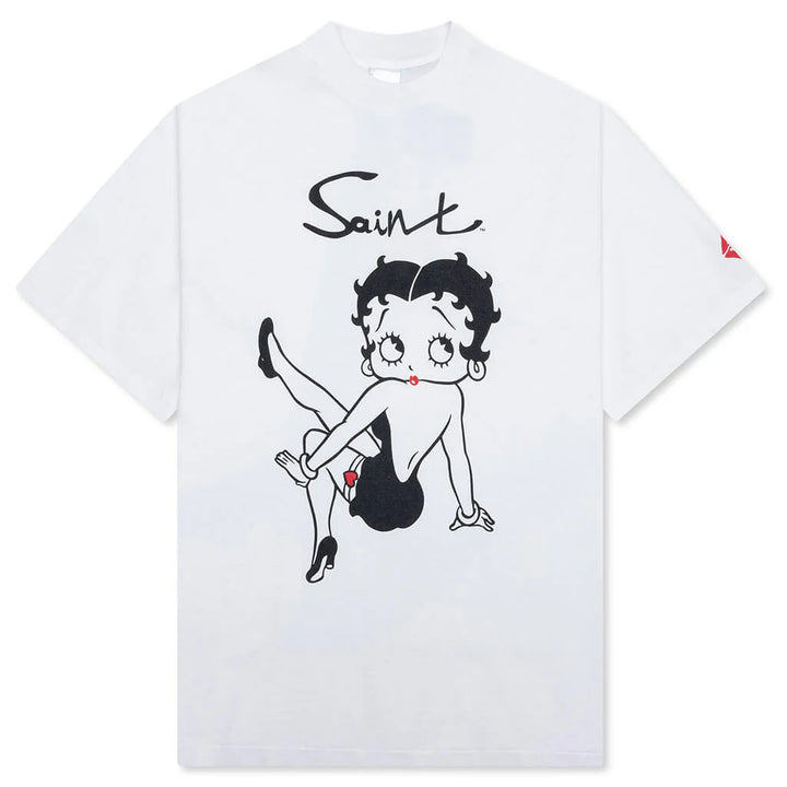 Saint Micheal  X Betty Boop SS Tee - White