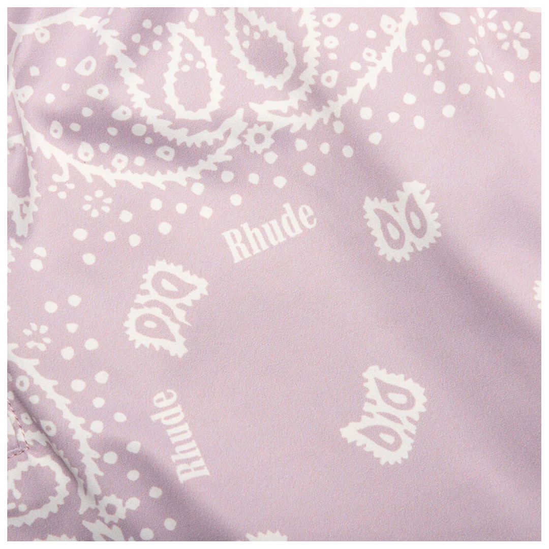 Rhude Bandana Print Swim Trunks - Lavender