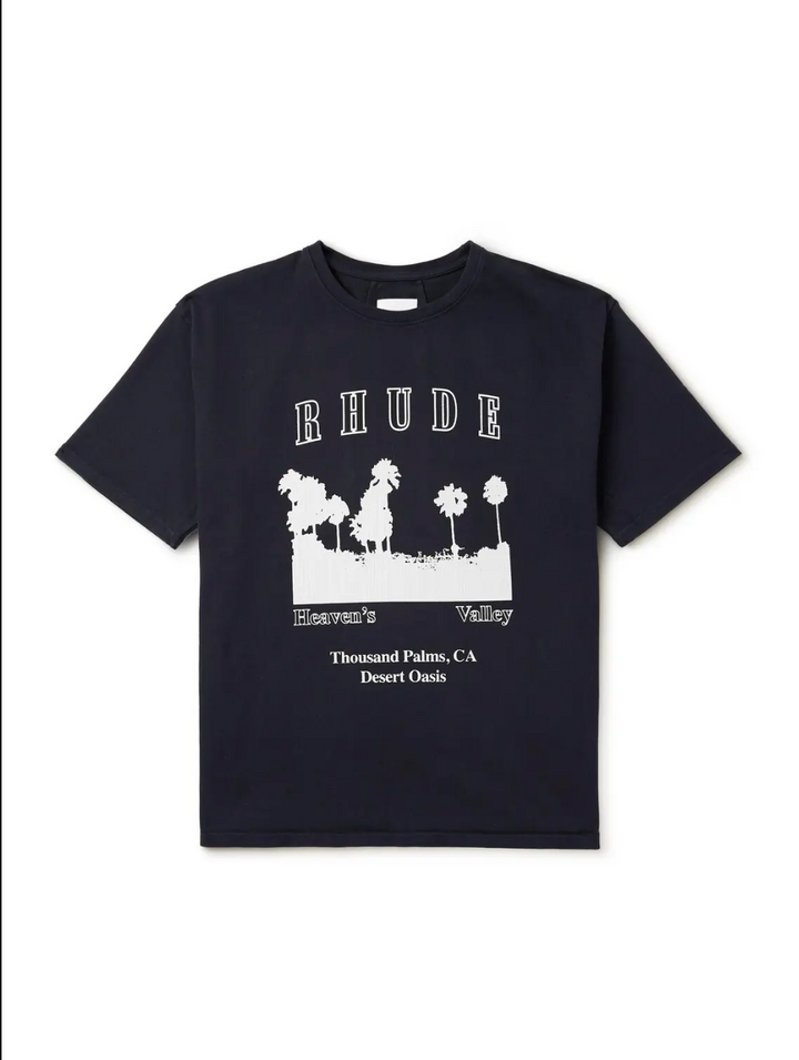 Rhude Thousand Palms Tee - Vintage Black/White