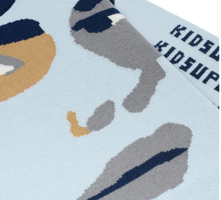 KidSuper Studios Face Boxy Sweater - Blue