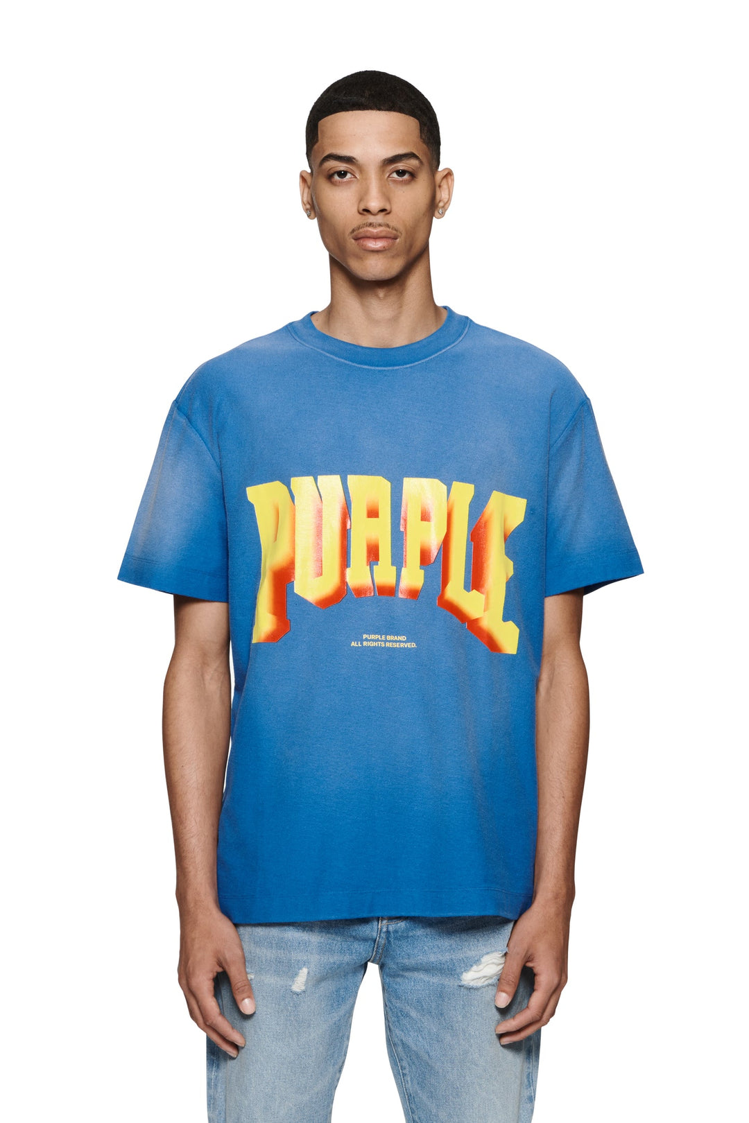 Purple Brand P104 Blue QRFB823 Champ T-Shirt - Blue
