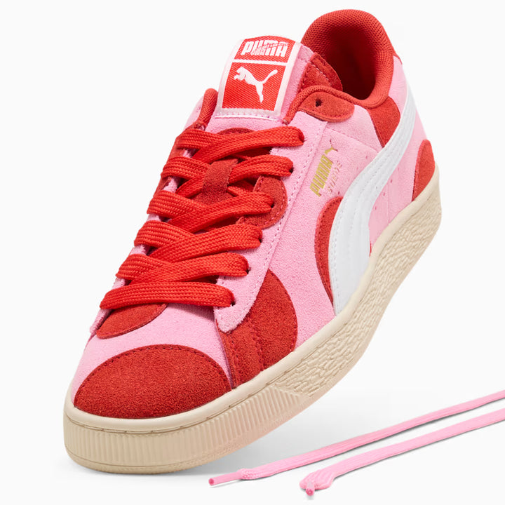Puma Suede Printed  (Pink Lilac-PUMA Red )