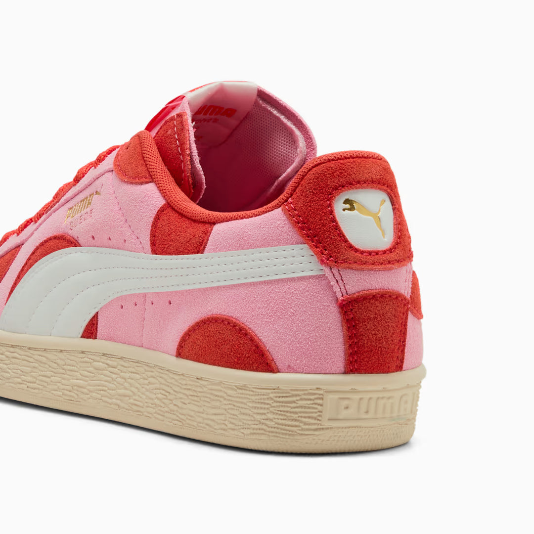 Puma Suede Printed  (Pink Lilac-PUMA Red )