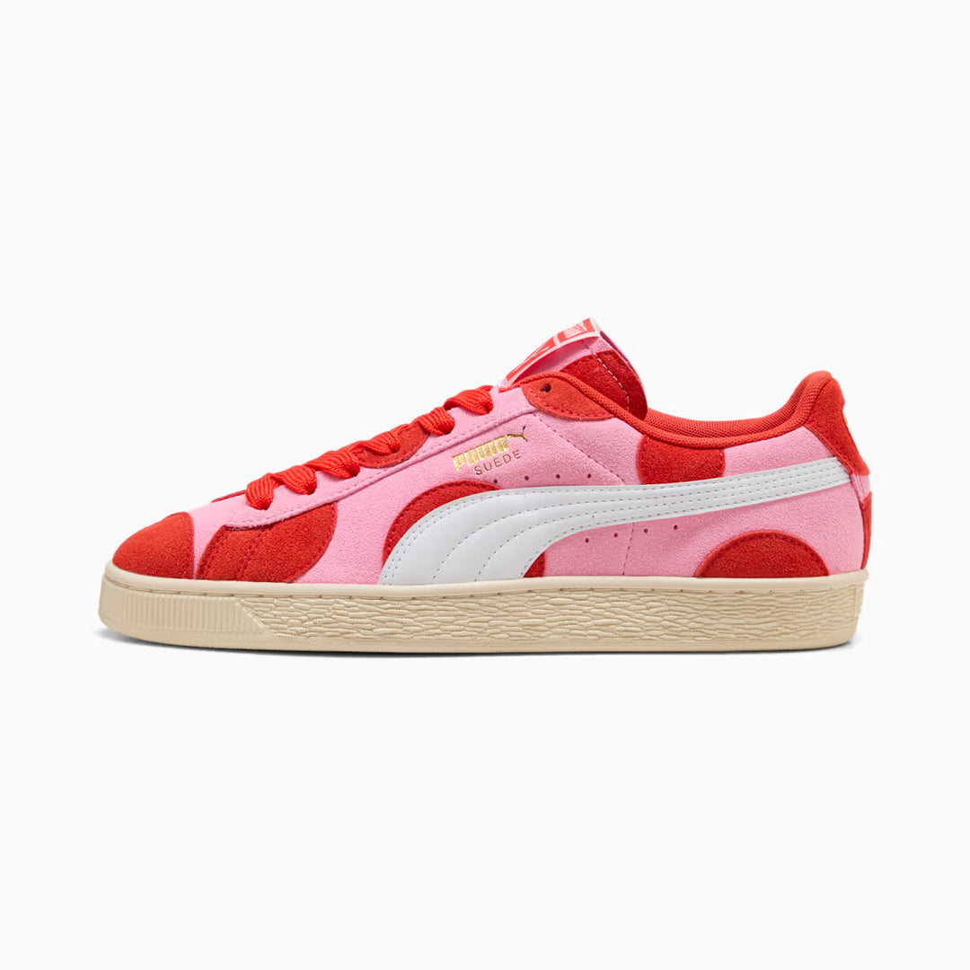 Puma Suede Printed  (Pink Lilac-PUMA Red )
