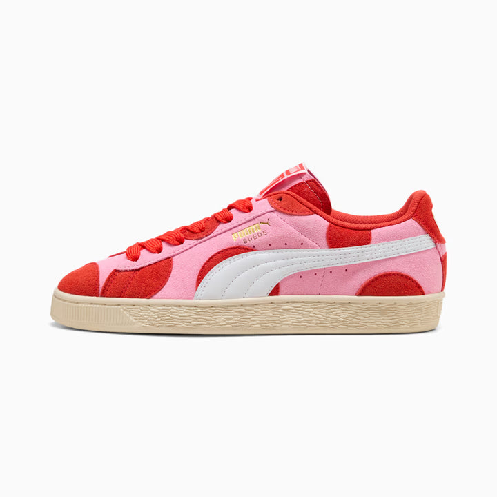 Puma Suede Printed  (Pink Lilac-PUMA Red )