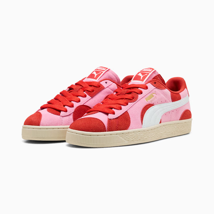 Puma Suede Printed  (Pink Lilac-PUMA Red )