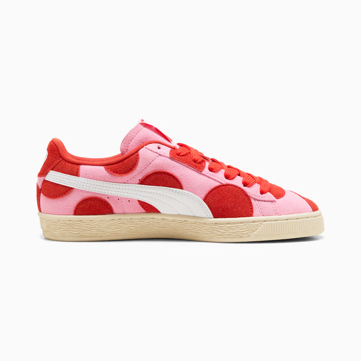 Puma Suede Printed  (Pink Lilac-PUMA Red )