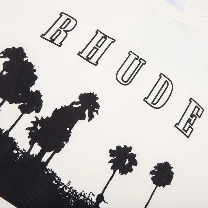 Rhude Thousand Palms Tee - Vintage White