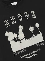 Rhude Thousand Palms Tee - Vintage Black/White
