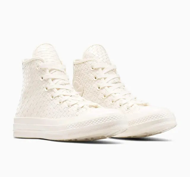 Converse Chuck 70 Woven Leather High Sneakers - Beige - A16402c