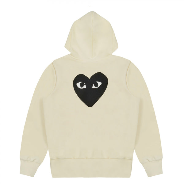 COMME DES GARCONS PLAY Zip Up Hoodie - Ivory - AZ-T254-051-3 – Privei