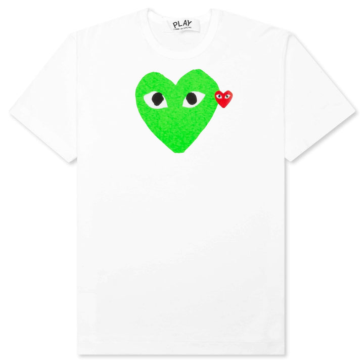 COMME DES GARCONS PLAY Red Emblem Heart T-Shirt - White/Green - AZ-T106-051_3