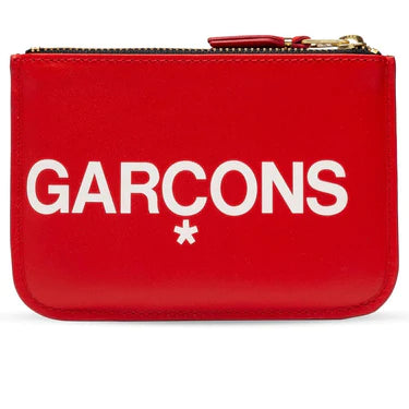 Comme Des Garcons Wallet Huge Logo Wallet - Red