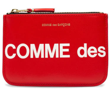 Comme Des Garcons Wallet Huge Logo Wallet - Red