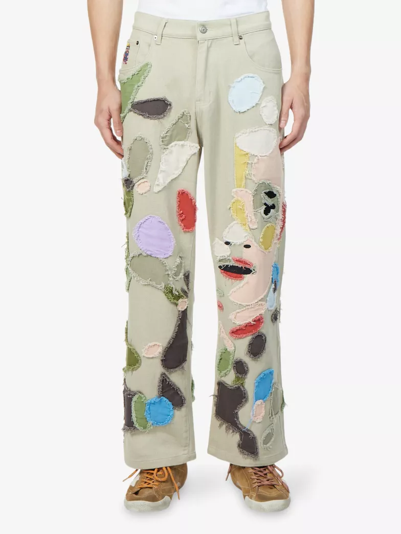 KidSuper Studios Allover Patchwork Face Pants - Multi