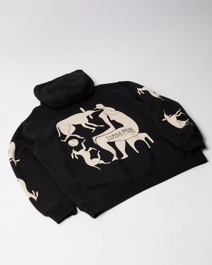 By Parra By Parra - Crow Non grand cafe hooded sweatshirt - Black