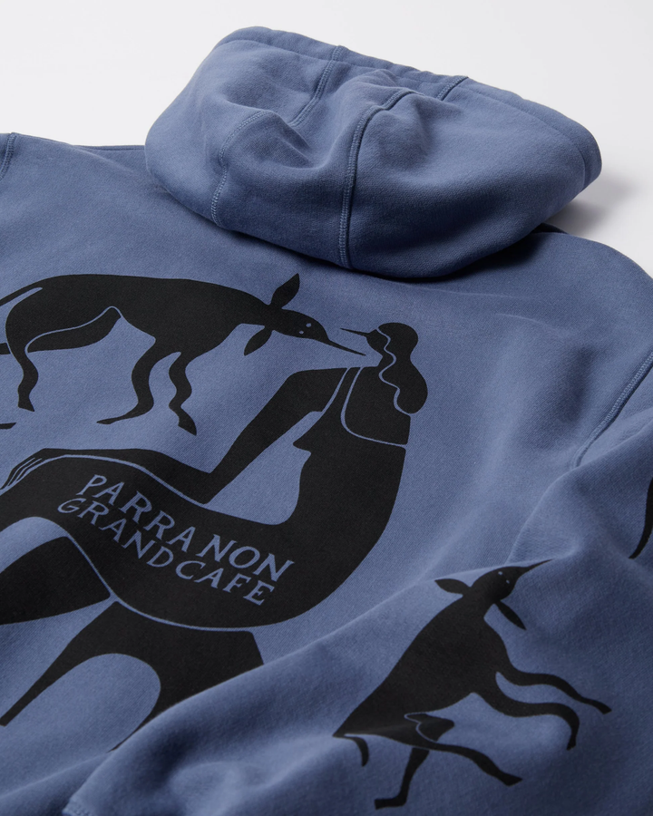 By Parra - Crow Non grand cafe hooded sweatshirt - Blue