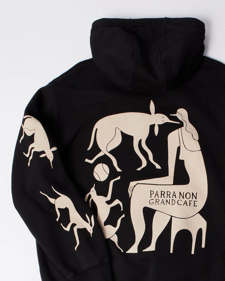 By Parra By Parra - Crow Non grand cafe hooded sweatshirt - Black