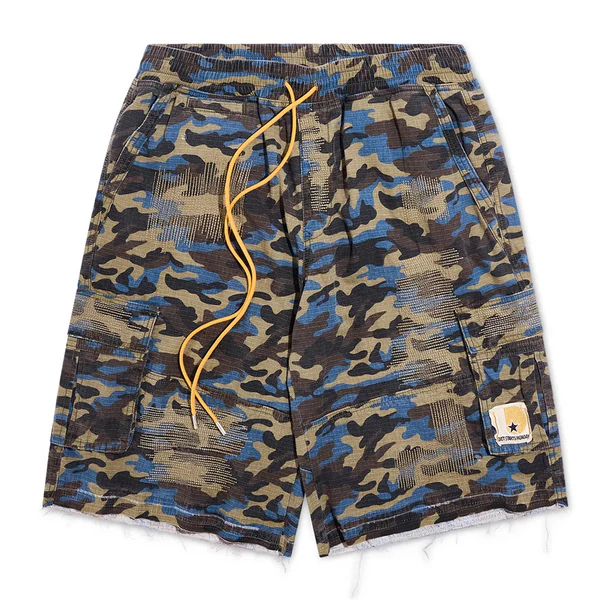 Diet Starts Monday Camo Ripstop Cargo Shorts - Blue (DSM-S26-003)