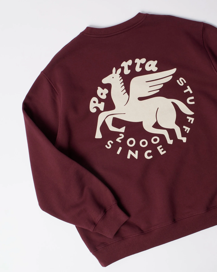 By Parra - Gasoline crew neck sweatshirt Dark burgundy