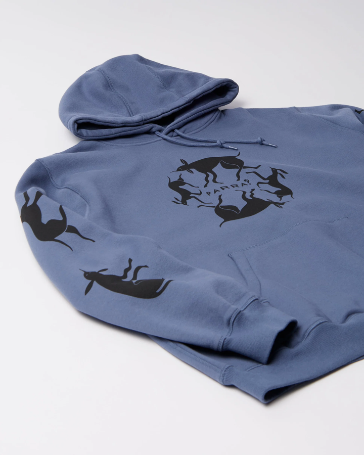 By Parra - Crow Non grand cafe hooded sweatshirt - Blue