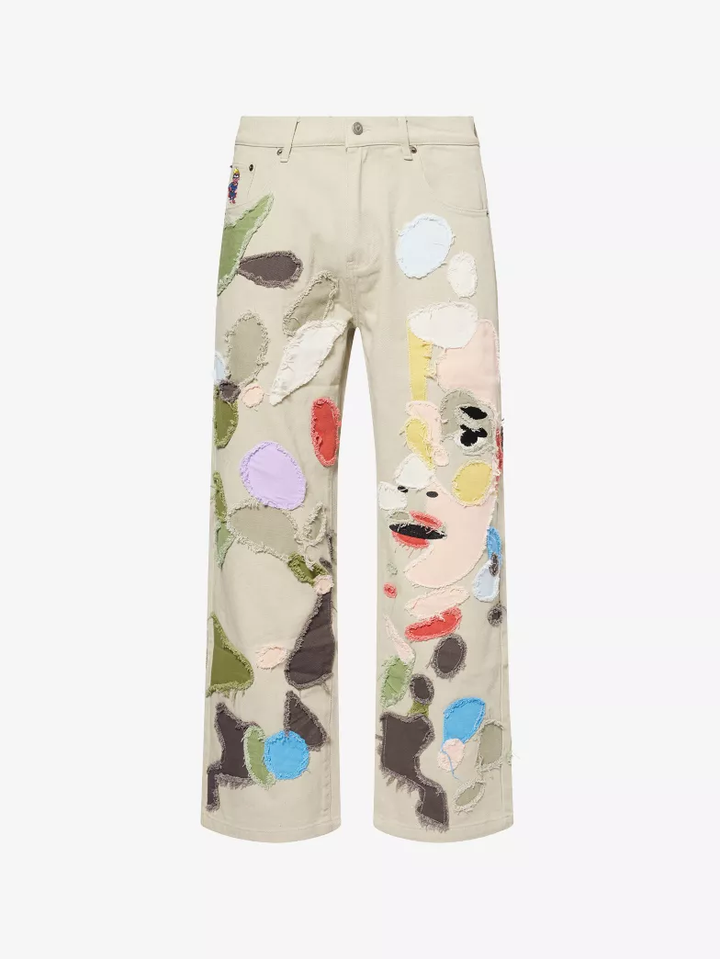 KidSuper Studios Allover Patchwork Face Pants - Multi