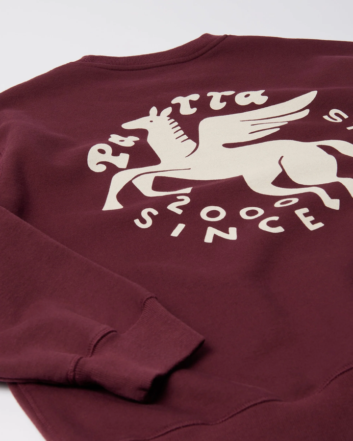 By Parra - Gasoline crew neck sweatshirt Dark burgundy
