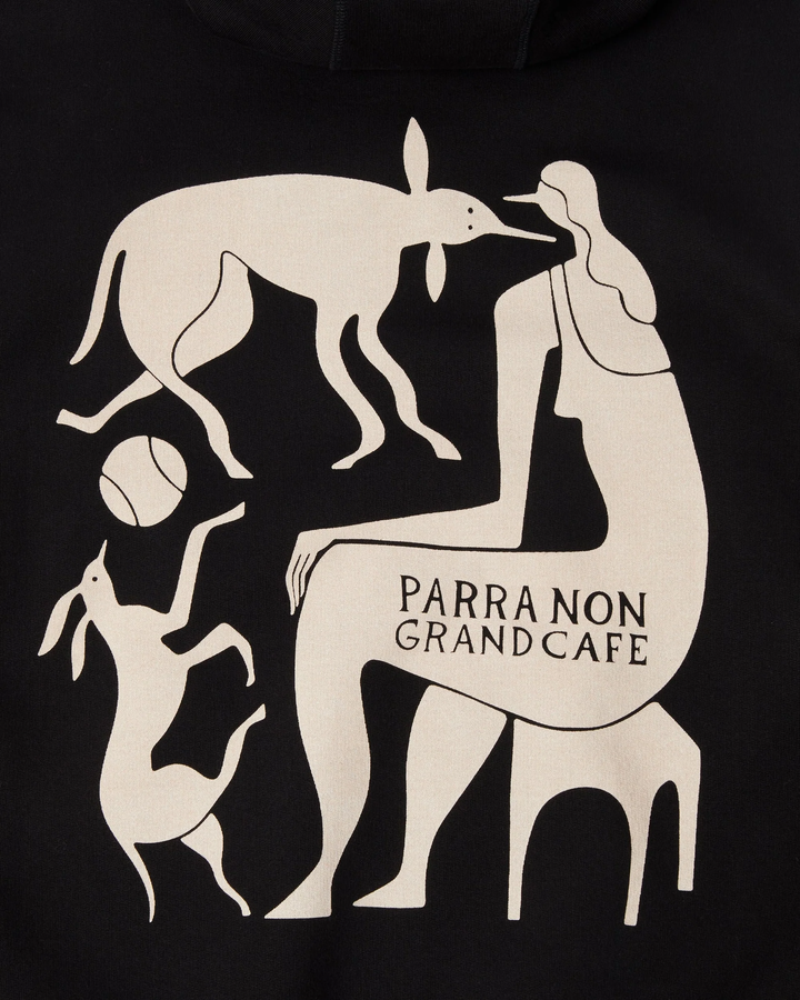 By Parra By Parra - Crow Non grand cafe hooded sweatshirt - Black