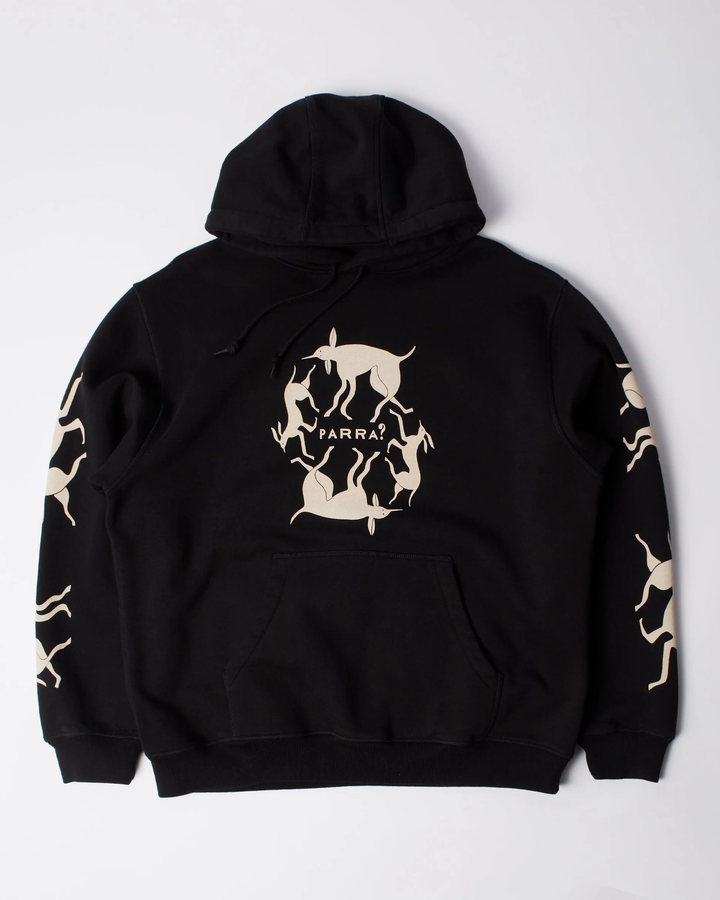 By Parra By Parra - Crow Non grand cafe hooded sweatshirt - Black