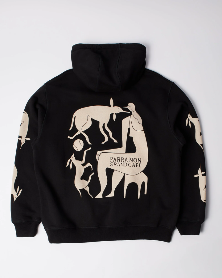 By Parra By Parra - Crow Non grand cafe hooded sweatshirt - Black