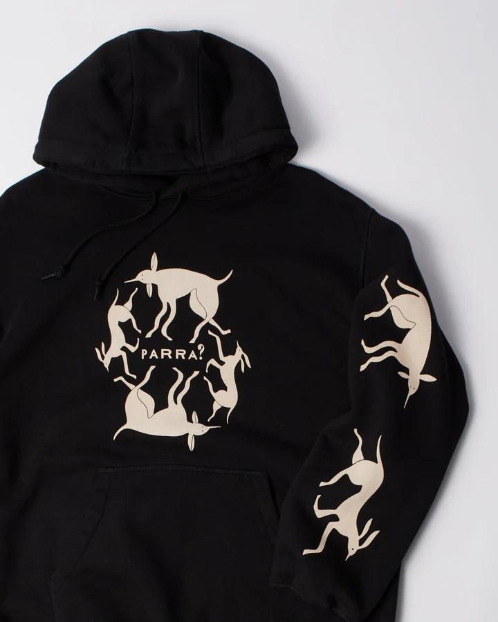 By Parra By Parra - Crow Non grand cafe hooded sweatshirt - Black