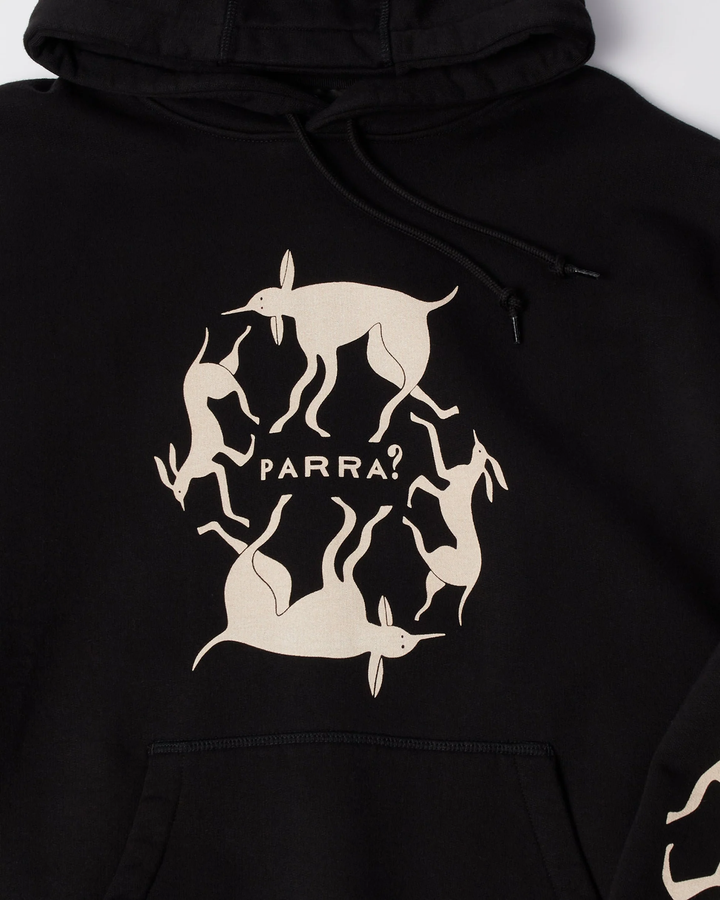 By Parra By Parra - Crow Non grand cafe hooded sweatshirt - Black
