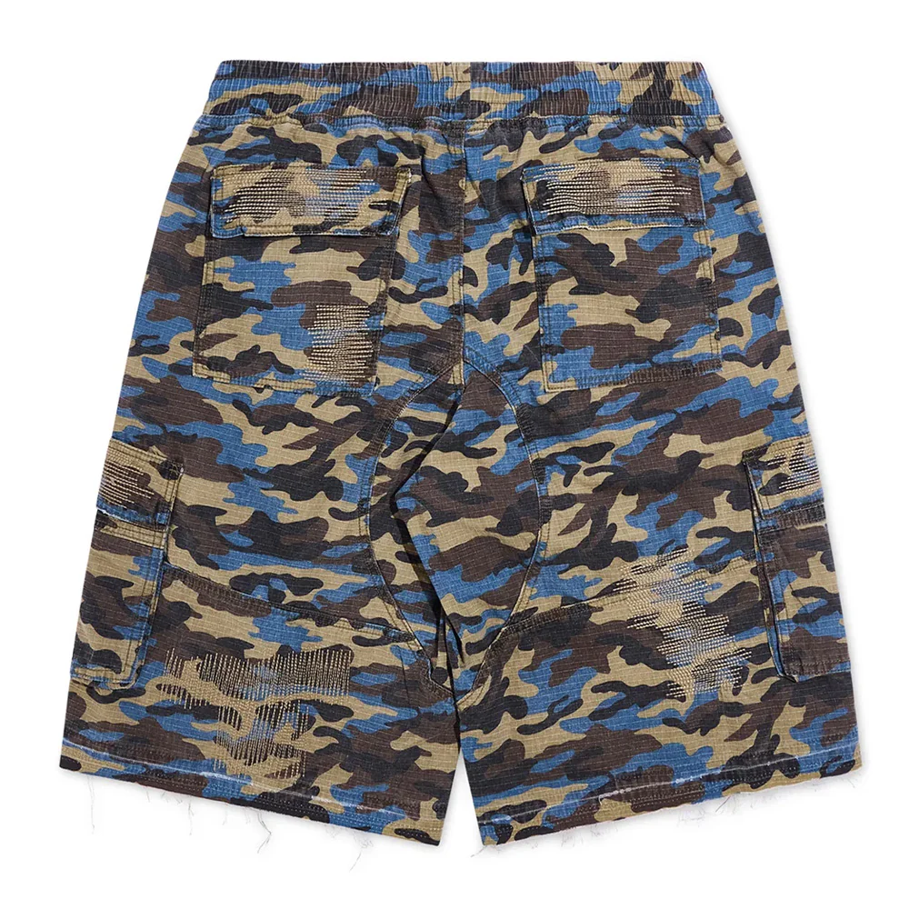 Diet Starts Monday Camo Ripstop Cargo Shorts - Blue (DSM-S26-003)