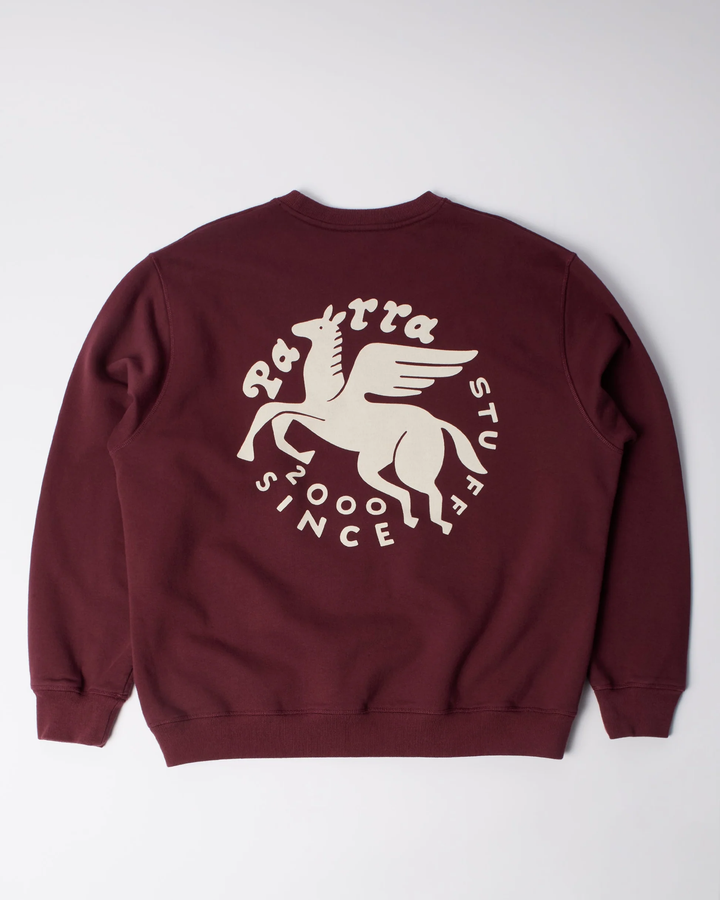 By Parra - Gasoline crew neck sweatshirt Dark burgundy