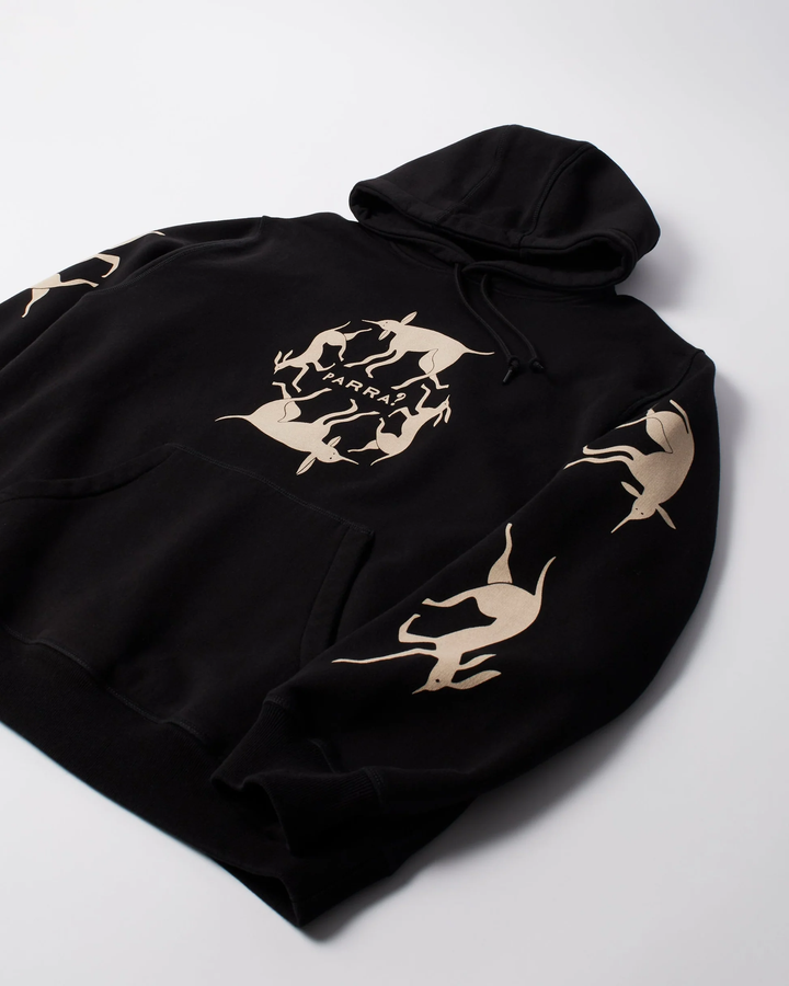 By Parra By Parra - Crow Non grand cafe hooded sweatshirt - Black