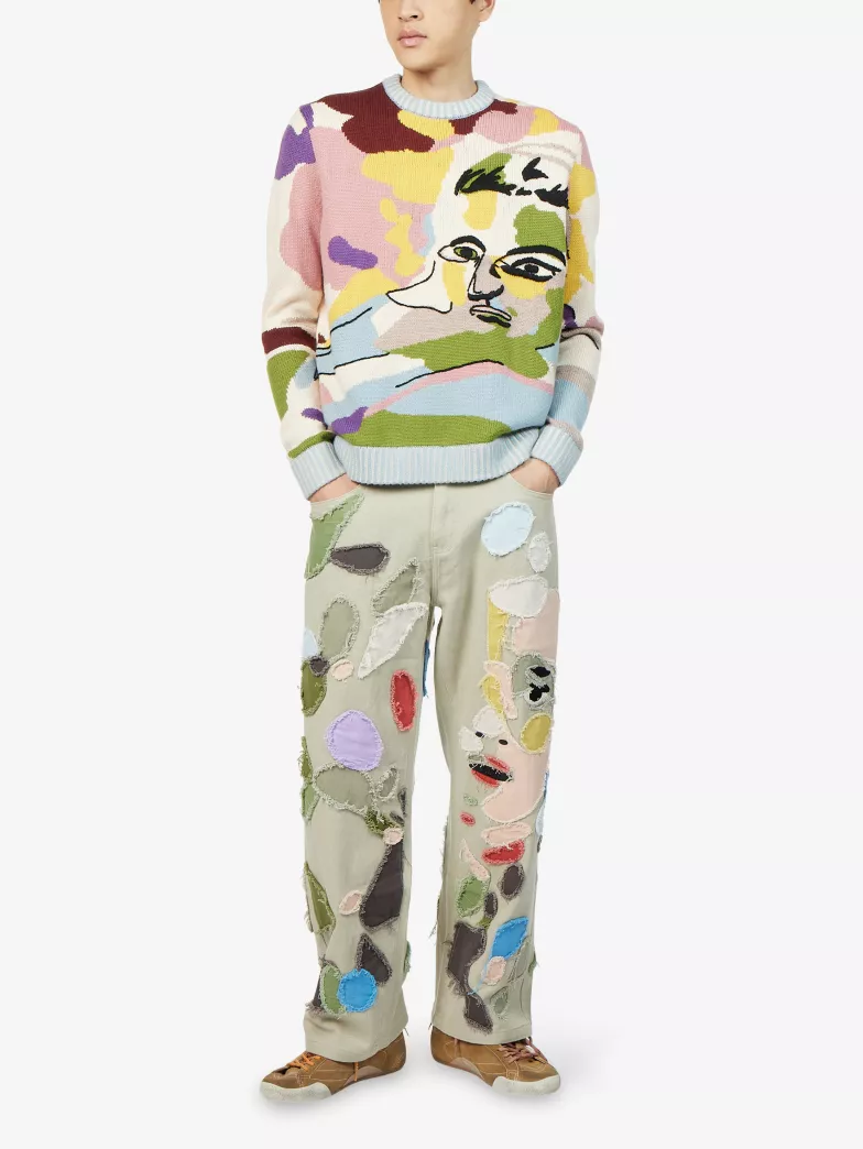 KidSuper Studios Allover Patchwork Face Pants - Multi