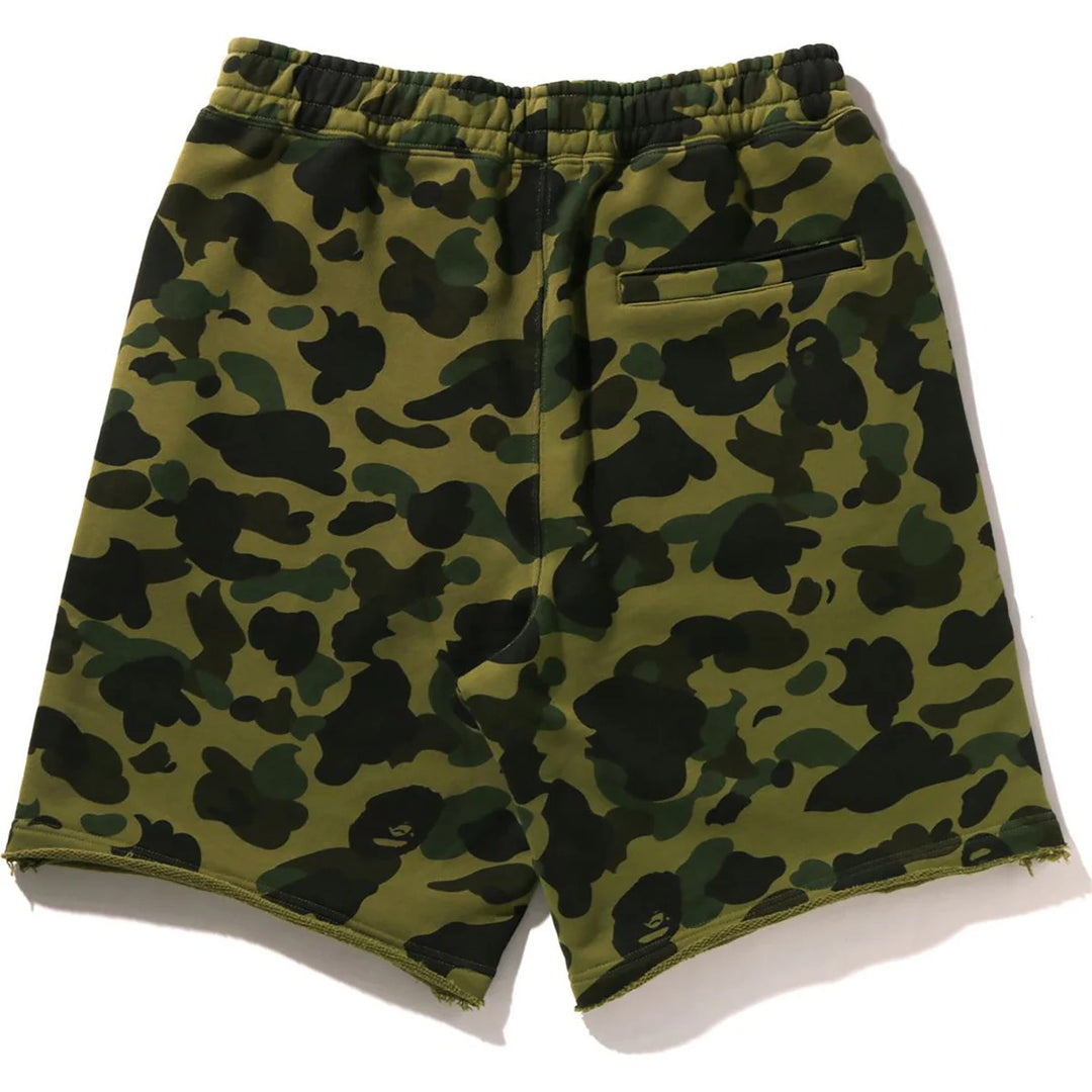 BAPE 1ST CAMO HEAVY WASHED RELAXED FIT SWEAT SHORTS M Green
